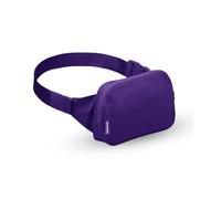 Bomvabe Lila Crossbody Gürteltasche mit 2-Wege-Reißverschluss, 1 Liter, für Damen und Mädchen, Gürteltasche mit verstellbarem Gurt, 134 cm, modische Gürteltasche für Reisen, Fitnessstudio, Laufen