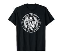 Bon Scott Scotland Australien Distressed Circle Foto T-Shirt