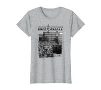 Bon Scott Vintage-Live-Foto T-Shirt, Damen, Grau Meliert, 3XL