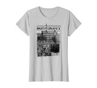 Bon Scott Vintage-Live-Foto T-Shirt, Damen, Silber, M