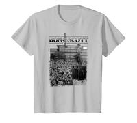 Bon Scott Vintage-Live-Foto T-Shirt, Kinder, Silber, 92