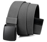 Bon4Extrao Straffes Elastischer Gürtel Herren für Arbeits, Stretchgürtel Herren 38mm für Wandern Reise Arbeitshose mit Leicht Taktische Metallfrei-Schnalle, Stufenlos Verstellbar, Grau