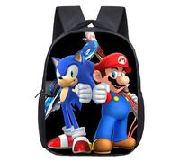 Bonamana Super Mario Bros 3D-gedruckter Schulrucksack für Kinder, Reiserucksäcke, Büchertaschen, Kinderschultasche