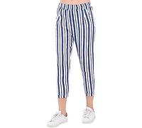 Bonateks, Kurz Geschnittene, Schmal Geschnittene Hose Mit Taschen Und Elastischem Bund, De-Grösse:40, Us-Grösse:L, Weiß - Hergestellt In Italien