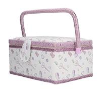 Bonbela 24 X 17,5 X 12,5 Cm Nähkorb, Hochwertiger Stoff, Knitterfrei, Gute Elastizität, Tragbarer Nähkasten