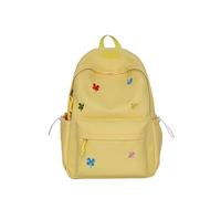 Bonbonfarbener Kawaii-Rucksack mit Anhänger, Großer Stauraum, Lässiger Tagesrucksack, Mehrere Taschen for Schule, Ausflüge, Einkäufe, Gelb (410x290x130 cm)