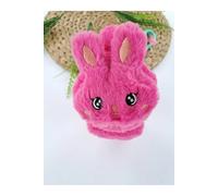 Bonbonrosa Plüsch-Winter-Ohrenschützer für Mädchen - flauschige Hasen-Ohrenwärmer für Kinder