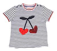 Bondi Baby Kinder T-Shirt Cherry 86590 - Weiß/Navy | Kurzarmshirt (DE/NL/SE/PL, Numerisch, 92, Weiß/Navy)