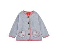 BONDI Baby Mädchen Fleecejacke Zuckermaus 86933 in Grau-Melange - Kuschelige Jacke mit süßer Stickerei, ideal für kühle Tage. (DE/NL/SE/PL, Numerisch, 110, Regular, Grau)
