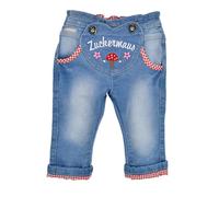 Bondi Trachtenjeans ´Zuckermaus´, Blue Denim 110 Tracht Baby Mädchen Artikel-Nr.86854