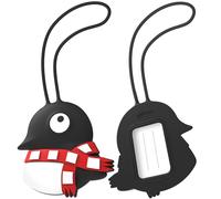 Bone Charakter-Gepäckanhänger für Damen, Herren und Kinder, aus Silikon gefertigt. Niedliche, einzigartige Namensschilder für Reisen, Fitnessstudio, Schule oder Rucksack - Maru Penguin