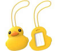 Bone Charakter-Gepäckanhänger für Damen, Herren und Kinder, aus Silikon gefertigt. Niedliche, einzigartige Namensschilder für Reisen, Fitnessstudio, Schule oder Rucksack - Patti Duck