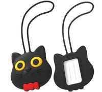 Bone Charakter-Gepäckanhänger für Damen, Herren und Kinder, aus Silikon gefertigt. Niedliche, einzigartige Namensschilder für Reisen, Fitnessstudio, Schule oder Rucksack - Miao Cat