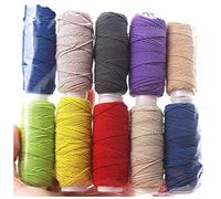 BoNene Nähgarn Prajna Elastic Thread Schwarzweiss 10 Rollensatz Nähmaschine Faden Günstige elastische Faden for Armbänder Perlen DIY. Zubehörteil Nähgarn Set (Size : ELS0002W)