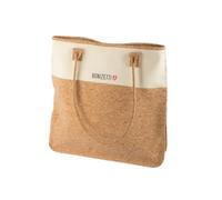 Bonizetti Korktasche Tragetasche CARINA Damentasche aus recyceltem Canvas und Kork Kork medium 36cm x 36cm x 9cm vegane und nachhaltige Handtasche, Henkeltasche, Shopper, Tragetasche, Schultertasche