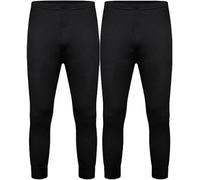 Bonjour Thermo - (2er-Pack) Herren Thermo Warme Hosen Long Johns Unterwäsche Wärme-Grundlage - S M L XL XXL Thermokleidung, Schwarz , L