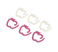 BONKZEBU Häkel-Maschenmarkierer, Robust und Bunt, für Strick- und Bastelprojekte, 24 Stück, Geeignet für Anfänger, Zum Lernen mit Zinklegierung und Farbmaterial (Rot-weiße Fruchtform)