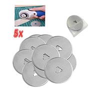 Bonn-Design 5X Premium Ersatzklingen Rundklingen 45 mm für Rollschneider Rollmesser Stoffschneider Passend für Prym OLFA Cutter 45mm mit Box Long Life Qualität 5 10 15 Stück Rundmesser EXTRA Scharf
