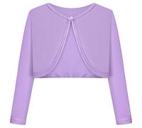 BONNY BILLY Mädchen Strickjacke Langarm Baumwolle Kinder Bolero Jacke 3-4 Jahre/98-104 Lila