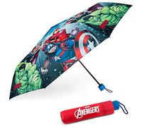 BONNYCO Regenschirm Kinder Avengers, Regenschirm Sturmfest mit Verstärkter Struktur. Klappschirm mit für Tasche, Rucksack oder Reise. Taschenschirm Kinder Jungen, Klein Geschenke für Jungen