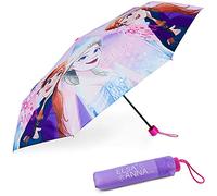 BONNYCO Regenschirm Kinder Frozen Regenschirm Sturmfest mit Verstärkter Struktur - Klappschirm mit für Tasche, Rucksack oder Reise | Regenschirm Klein Mädchen - Geschenke für Mädchen
