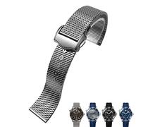 BONOOL 20mm Titan Stahl Uhrenarmband Mesh Faltschließe Uhrenarmband Für Omega Seamaster 007 Für Männer Armband