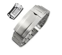 BONOOL 316L Edelstahl-Uhrenarmband 20 mm für Rolex Submariner Daytona Date Just Sliding Lock Silbernes massives Uhrenarmband