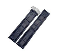 BONOOL Echtes Lederarmband 19 mm 20 mm 22 m für Tag Heuer-Uhrenarmband Herren-Armbanduhren Bandzubehör Faltschließe Lederarmband (Farbe: 26 mm, Größe: 22 mm)