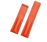 BONOOL Echtes Lederarmband für Breitling-Uhrenarmband, Rindslederarmband mit Faltschließe, 22 mm, 24 mm, Uhrenarmbänder