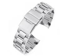 BONOOL Edelstahl-Uhrenarmband mit gebogenem Ende für Longines Master Conquest HydroConquest L3.642.4 L3.781.4 Armbandzubehör 21 mm