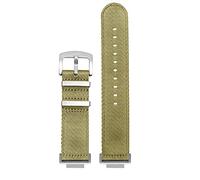 BONOOL für Casio GA110/100/120 GM/GA2100 Modifiziertes Herren-Nylon-Canvas-Uhrenarmband DW-5600 GW-B5600 GW-M5610 DIY-Sportarmband (Farbe: Khaki-Silberschnalle, Größe: 16 mm)