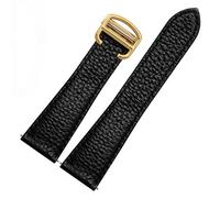 BONOOL Litschi-Leder-Uhrenarmband für Cartier Tank London Solo Serie WSTA0029 WSTA0030 Lederarmband 22 mm 23 mm Herren und Damen