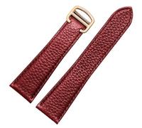 BONOOL Litschi-Leder-Uhrenarmband für Cartier Tank London Solo Serie WSTA0029 WSTA0030 Lederarmband 22 mm 23 mm Herren und Damen