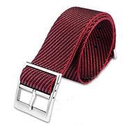 BONOOL Militär-Nylon-Uhrenarmband für Tudor-Uhrenarmband, 22 mm, französische Truppen, NATO-Zulu-Fallschirm-Armband, Zubehör (Farbe: A26-Silberverschluss, Größe: 22 mm)