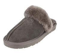 BOnova Helsinki Hausschuhe Damen Lammfell in 5 Farben und in den Größen 35-43. Kuschelig und unglaublich bequem. Grau Größe 38