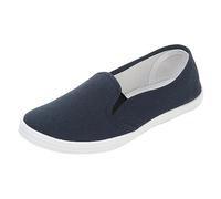 Bonprix Damen Schuhe Damen Frauen Leinwand Schuhe Freizeitkleidung vielseitige Flache Bequeme beiläufige Damen-Freizeitschuhe Klickpedale Schuhe Damen (Dark Blue, 41)