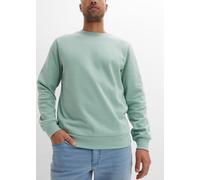 Sweatshirt BONPRIX "Sweatshirt", Herren, Gr. 52/54 (L), grün (pastellgrün), Sweatware, Obermaterial: 60% Baumwolle, 40% Polyester, unifarben, regular fit hüftlang, Rundhals, Sweatshirts Sweatshirt, Re