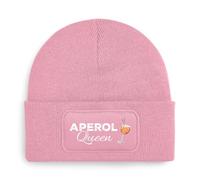 BOO Shirt Aperol Queen Mütze - lustige Beanie mit Spruch für Aperol Fans - Geschenkidee für Frauen, Freundinnen & Mädelsabende (DE/NL/SE/PL, Alphanumerisch, Einheitsgröße, Rosa)