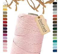 BooGardi Makramee Garn · viele Farben · Hellrosa 5mm x 100m · 3mm oder 5mm · Wollgarn · kreatives knüpfen weben Stricken · DIY Boho Garn