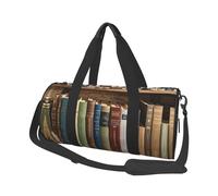 Books On The Bookshelf Travel Duffel Bag Sports Gym Bag Lightweight Overnight Weekender Bag With Shoes Compartment Yoga Gym Sports Bag For Men Women