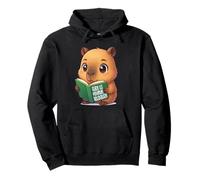 Bookworm Capybara Dreams Kawaii Style Pullover Hoodie