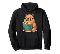 Bookworm Capybara Dreams Kawaii Style Pullover Hoodie