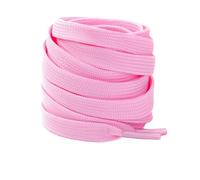 Boolavard 2 Paar Hochwertige Flache Schnürsenkel für Sneakers, Schnürsenkel für Sneakers, Sportliche Schnürsenkel, 8 mm Breit (Rosa, 115cm)