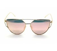 Boolavard Mode Frauen Katze Augen Sonnenbrillen Markenklassiker Designer Balken Sonnenbrille Lady Beschichtung Spiegel Flachbildschirm Doppellinsen