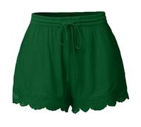 BOOMJIU Damen Schlafanzughose Große Größe Baumwolle Kurz Pyjamahose Schlafshorts Frauen Shorts Sommer Freizeithose Nachtwäsche Loungewear S-5XL Shorts Damen Sommer