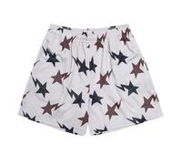 BOOMLEMON Herren Shorts mit Grafikdruck, Netzgewebe, lässig, für Training, Fitnessstudio, Basketball, Laufen, S
