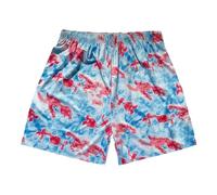 BOOMLEMON Herren Shorts mit Grafikdruck, Netzgewebe, lässig, für Training, Fitnessstudio, Basketball, Laufen, L