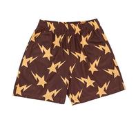 BOOMLEMON Herren Shorts mit Grafikdruck, Netzgewebe, lässig, für Training, Fitnessstudio, Basketball, Laufen, S