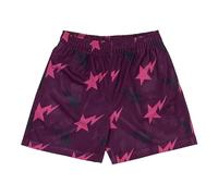 BOOMLEMON Herren Shorts mit Grafikdruck, Netzgewebe, lässig, für Training, Fitnessstudio, Basketball, Laufen, XS