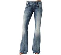 Boot Cut Jeans Frauen, Damen Jeans Stretch, Stretch Jeggings Damen Mit Taschen Jeanshose Zum Anziehen Schlaghose Teenager Mädchen Lange Pant Vintage Streetwear